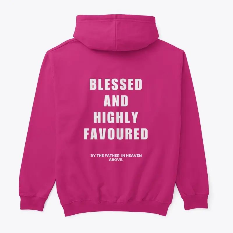 BLESSED HOODIE ( PINK)